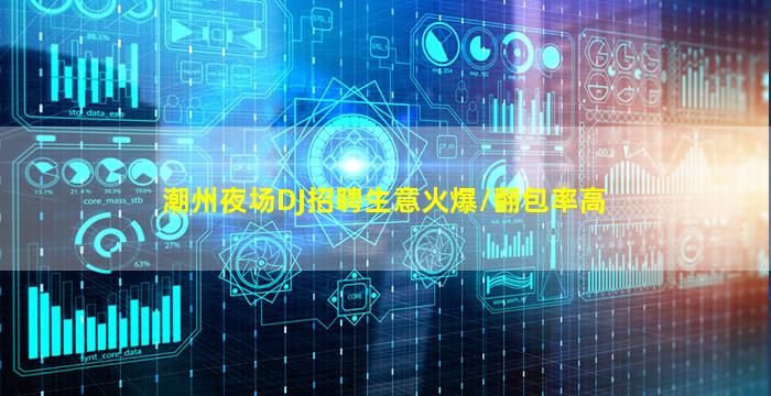 潮州夜场DJ招聘生意火爆/翻包率高